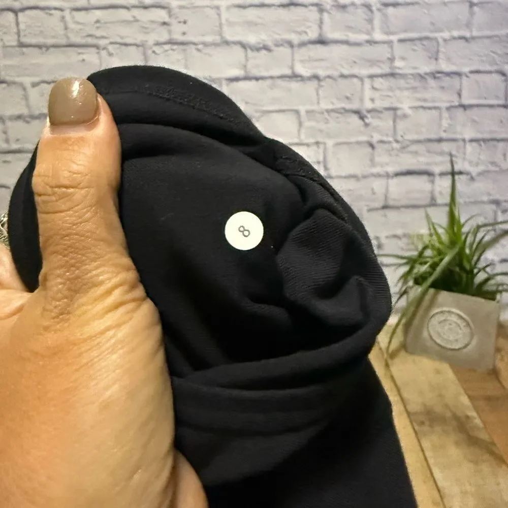 Lululemon wide leg crop yoga pants black